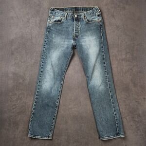 Levis‎ 501 Jeans Mens W30 L30 Blue Original Fit Button Fly Denim Pants